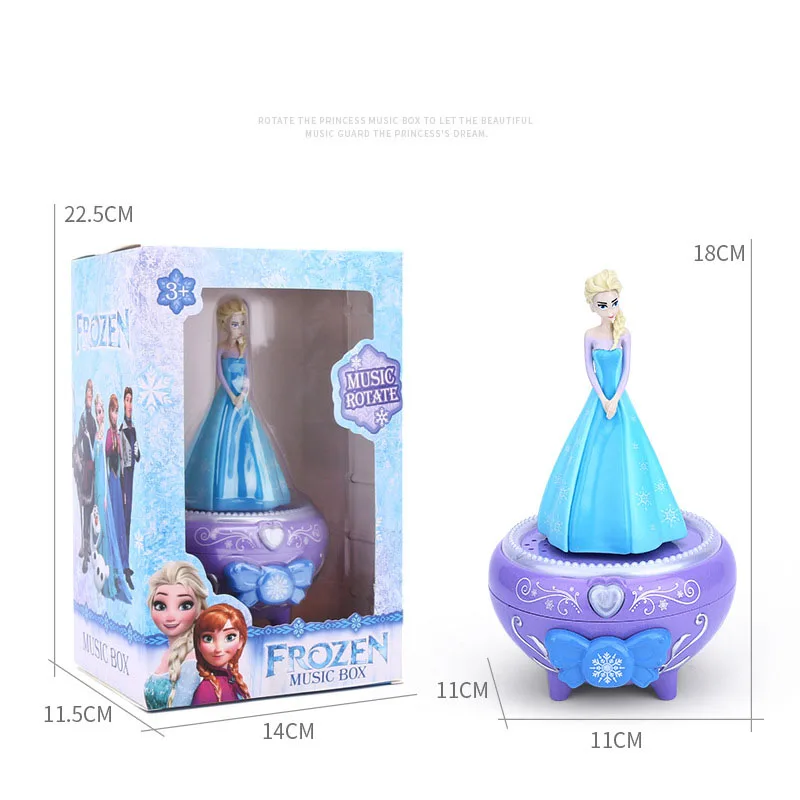 Disney Princess frozen Toys Action Figure Music Box Doll Elsa  Dance Projection Light Music Doll For Girl Best Birthday Gift