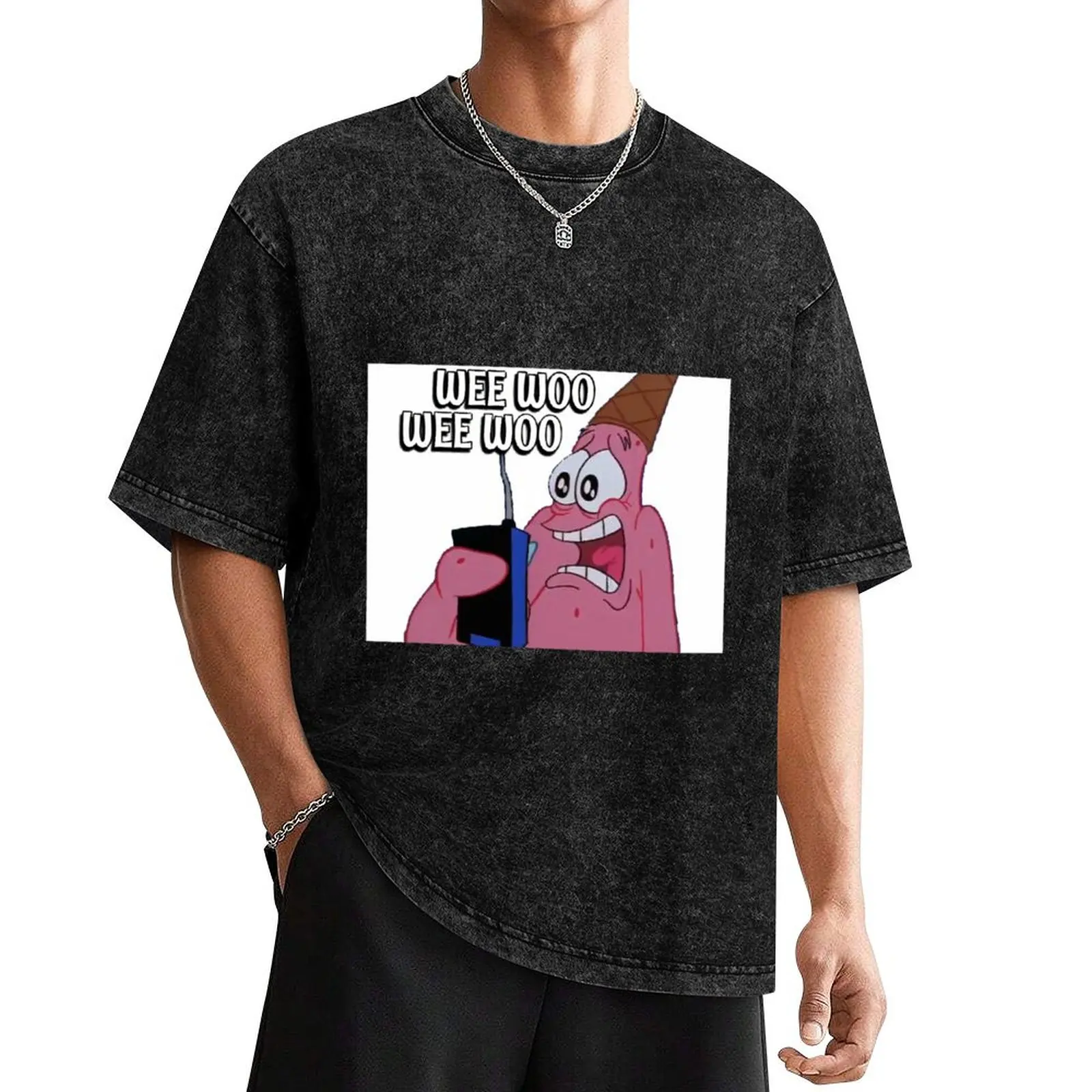 

WEE WOO T-Shirt customizeds boys animal print anime figures heavyweights mens t shirts casual stylish