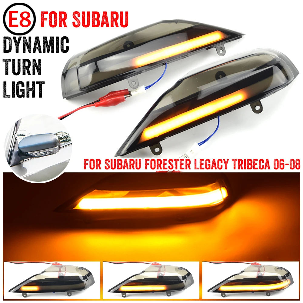 

For Subaru Forester Outback Legacy Rearview Mirror Repeater Lamp 2003-2008 Dynamic LED Mirror Turn Signal Indicator Light