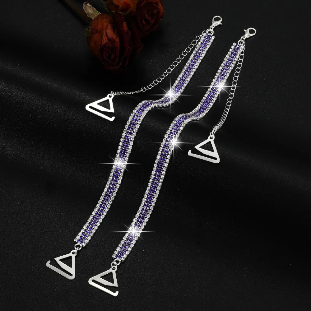 Off-the-shoulder Rhinestone Bra Straps Sparkling Rhinestone Adjustable Bra Shoulder Belts Removable Decorative