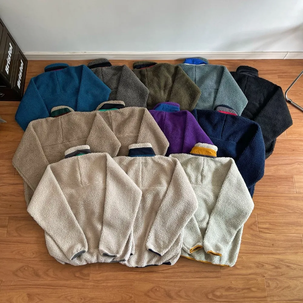 سترة صوف للرجال والنساء بسحاب عالي الجودة للخريف والشتاء للرياضات الخارجية والترفيه سترة جيب محايدة متعددة الألوان #2