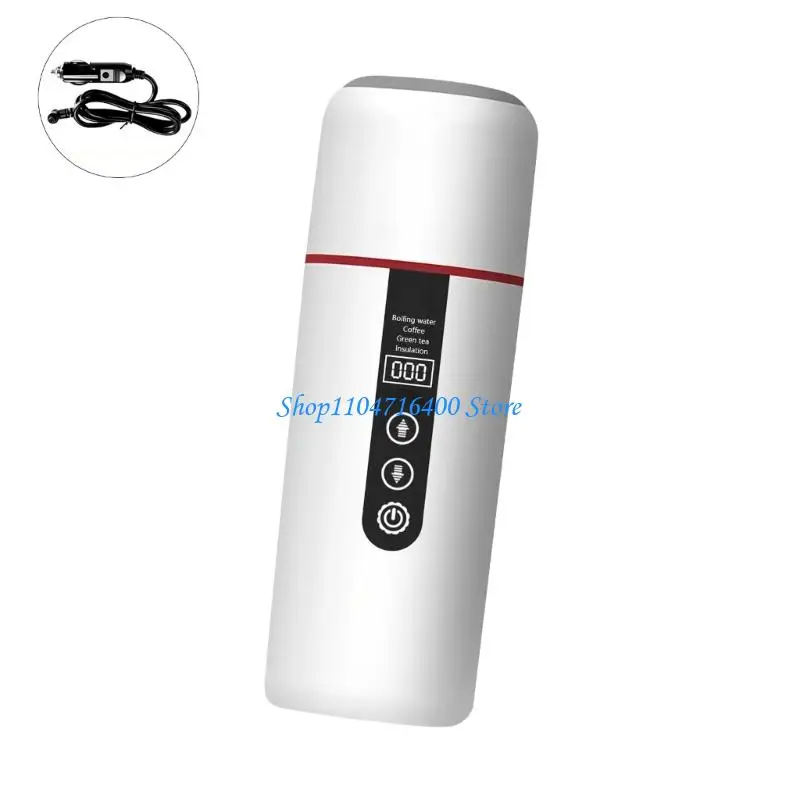 y1gd Rapid Heating Travel Cup 500ml Untarnished Car Electric Coffeepot For Coffee Tisane Outdoor Quests And Roadside Use
