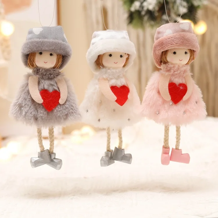 1Pc 2026 New Year Christmas Angel Girl Doll Hanging Decoration Festive Atmosphere Christmas Tree Ornament Kids Navidad Xmas Gift