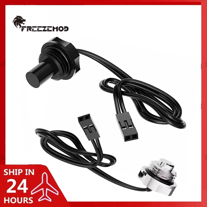 FREEZEMOD Watercooling Temperature Measuring Sensing Plug, Thermometer Sensor 10K Waterproof Short/Long for Reservoir