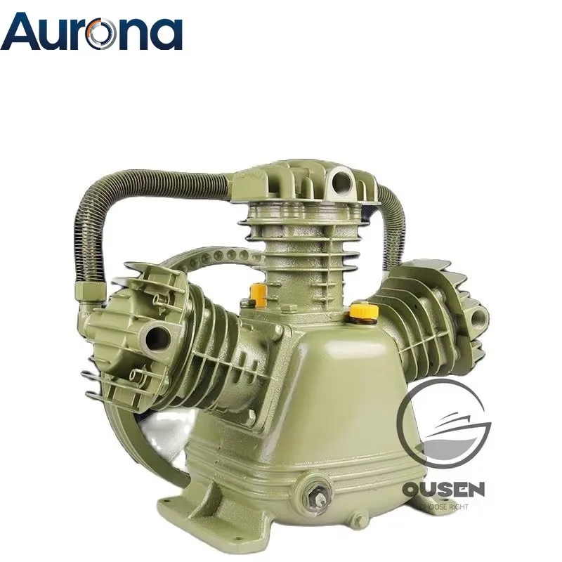 【Spare】2.2/3KW Piston Type Industrial High Pressure Double Cylinder Triplex Air Compressor Pump Head Air Compressor Head Air Pum