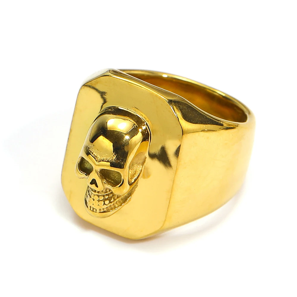 Gothic Punk Skeleton Skull Rings For Women Unique Titanium Steel Men's Jewelry Factory Direct Wholesale Steampunk Accessories