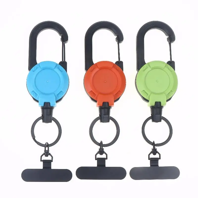 Phone Lanyard Steel Wire Retractable Buckle Anti-Lost Fishing Lanyard Outdoor Backpack Key Holder Accessory