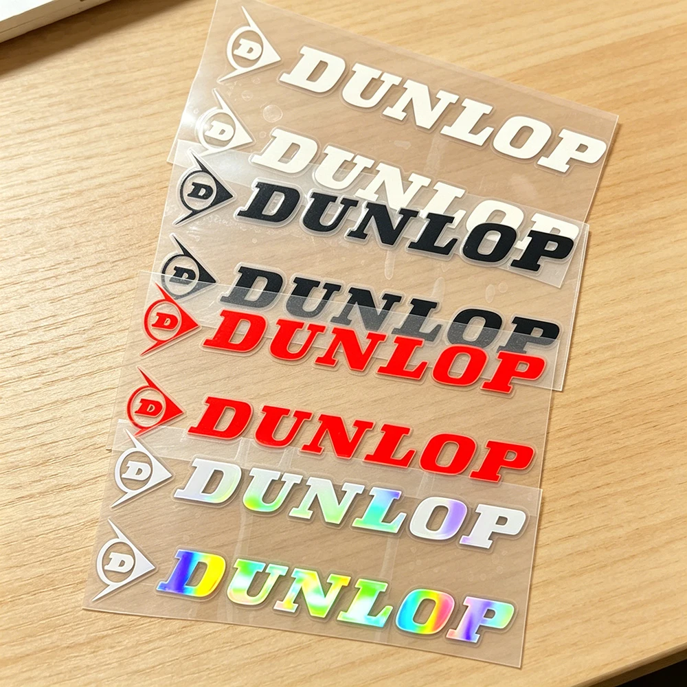 2 pegatinas de vinilo impermeables con logo triangular DUNLOP para llantas de motocicleta, neumáticos de coche, decoración de carreras y tuning.