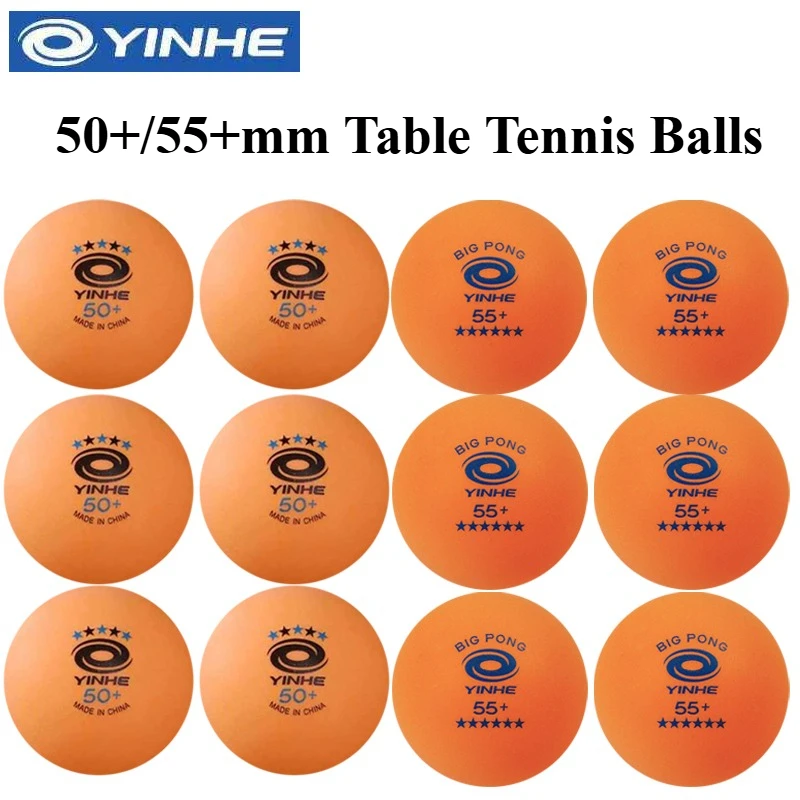 YINHE 5/6 Stars 50+/55+ Mm Table Tennis Balls with Seamed ABS+ Material Entertainment Slow Speed Ping-pong Ball for Training