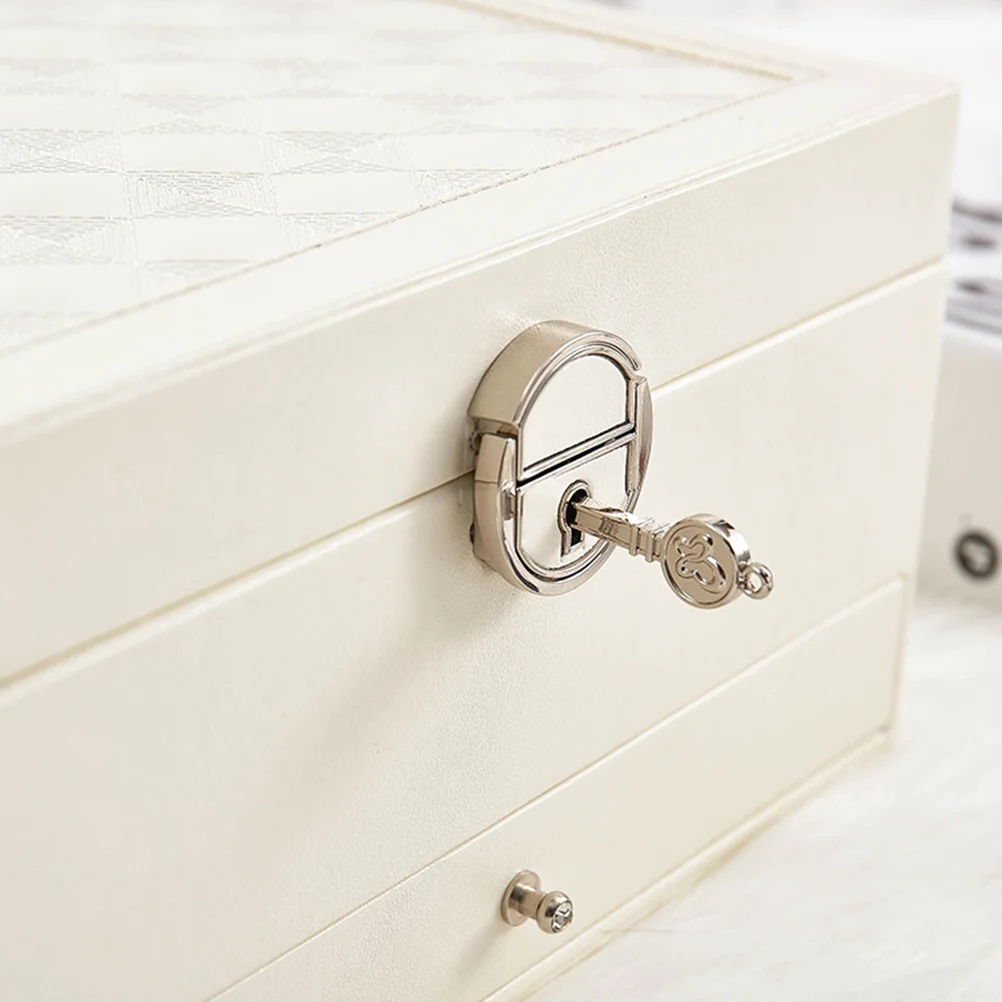 

Multi-Layer Jewelry Box White Large Capacity Organizer Storage Case for Rings Earrings Pendants Women Jewelry Box