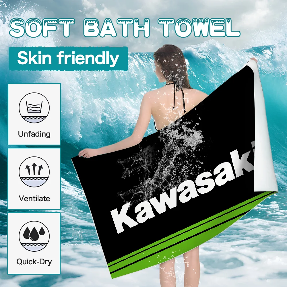 Cool K-Kawasakis logo Towel Ultra Soft Absorbant Quickdry Large Beach Towels Personalized Gym Sport Bath Towels