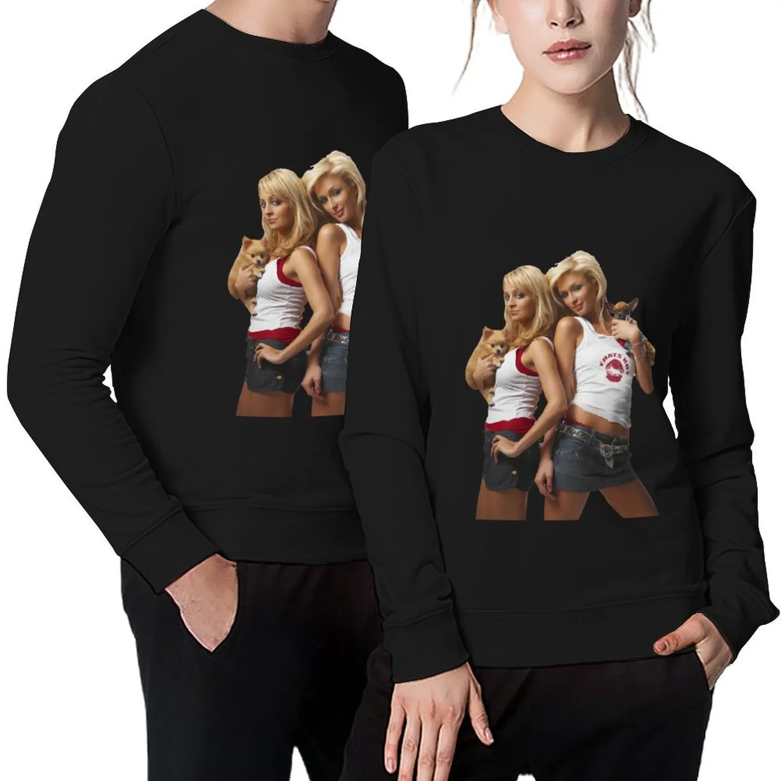 

paris-hilton Pullover autumn blouse men wear winter clothes aesthetic sweatshirts