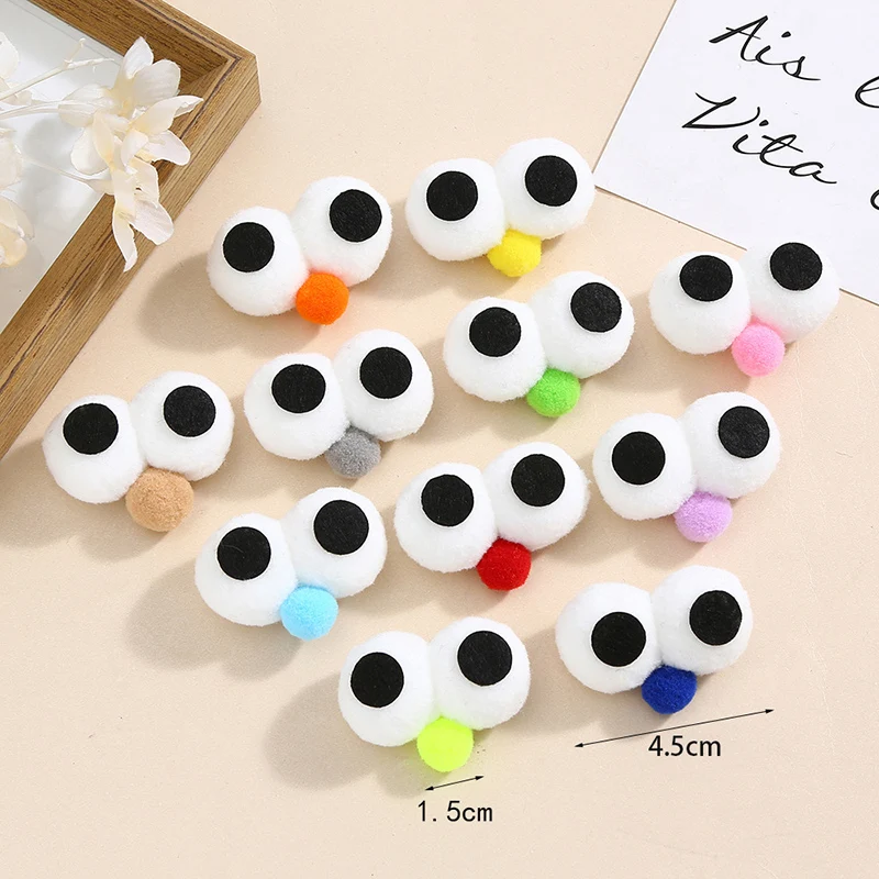 15pcs Cute Plush Eyes Fluffy Soft Clothing Accessories DIY Craftsmanship Handmade Sewing Accessory Multi Style Multi-functional