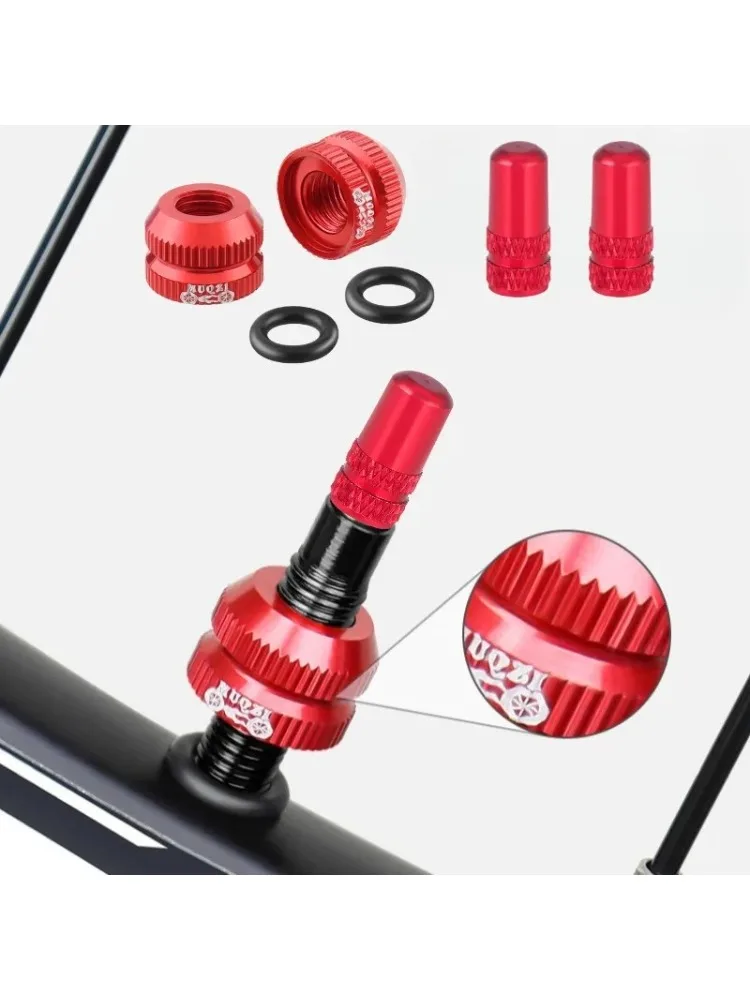AliExpress 2-6 Sets Bicycle Tire Valve Nut with Valve Cap Set for Bike Wheel Tube Protection Screw Dust Cover and Stem Accessories