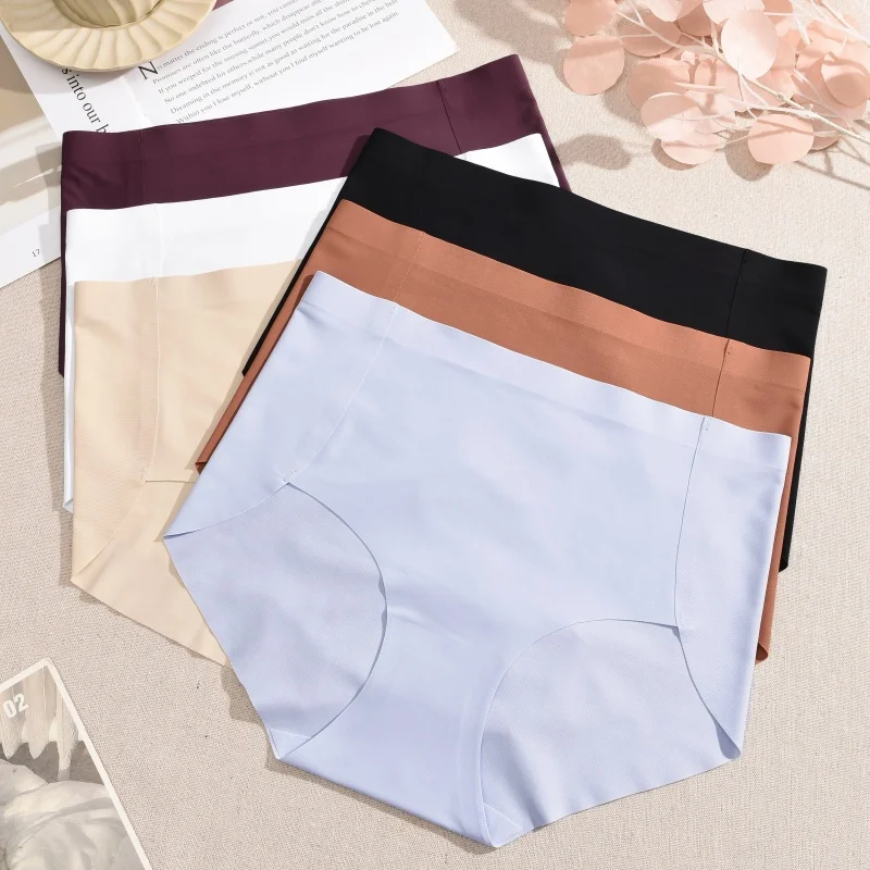 

Women's Seamless Briefs Plus Size Women Shapewear Mocha Panties Solid Color Breathable Underwear Female Lingerie XS-XXL