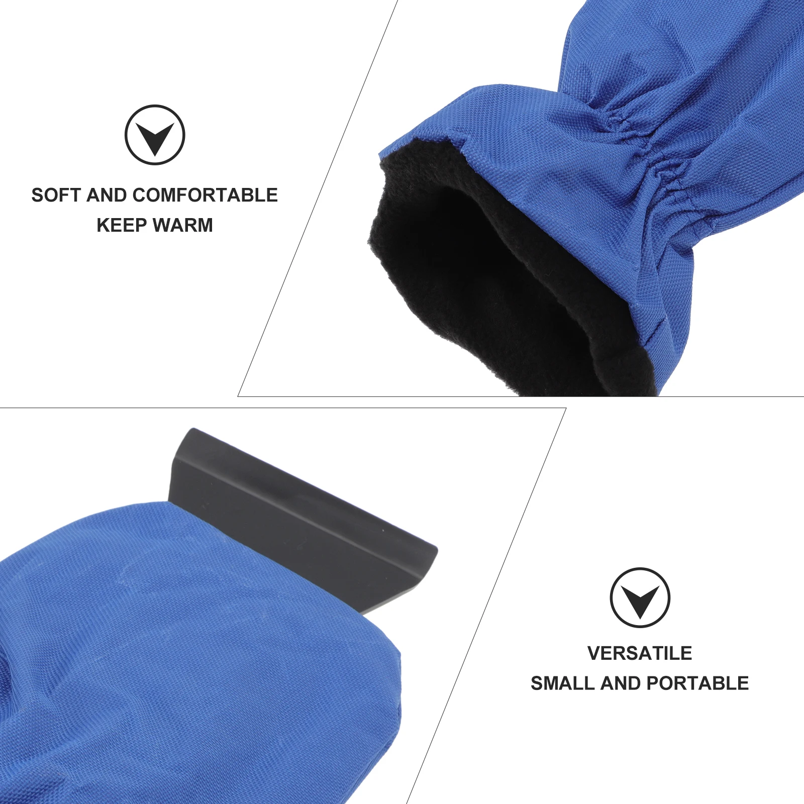 

Portable Car Windshield Snow Removal Tool Ice Scraper Mitten Durable PP Fabric Keeps Hands Warm Suitable All Sizes Left Right