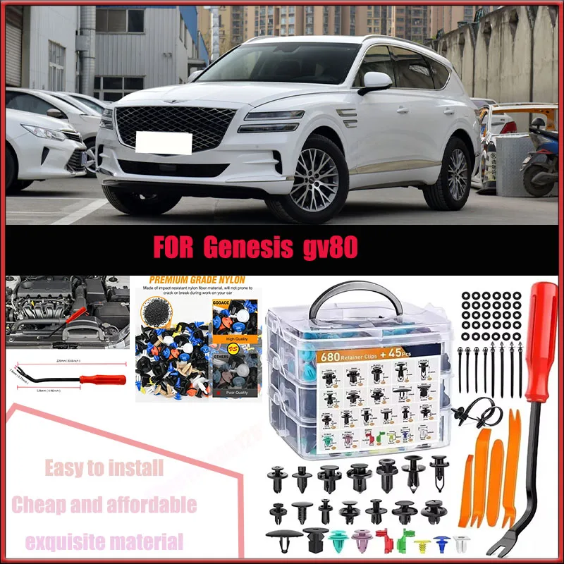 

For Genesis Gv80 Chevrolet Honda Buick Car Plastic Retainer Clips Kit 680+45pcs Auto Fender Push Pin Car Fastener Clip Mixed Set