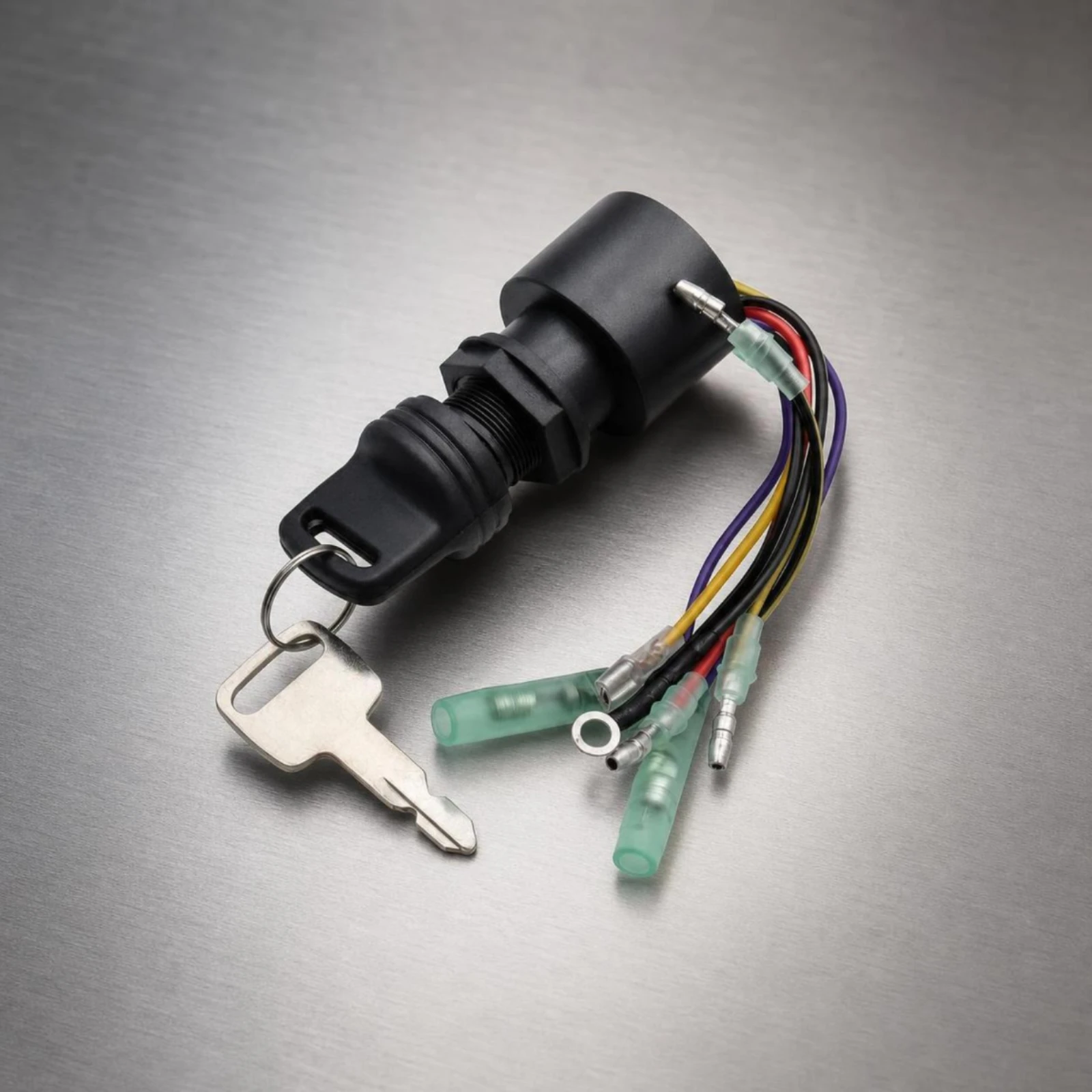 Boat Ignition Switch with Keys 3-Position Marine Ignition Switch Sealed Threaded for Outboard Motor