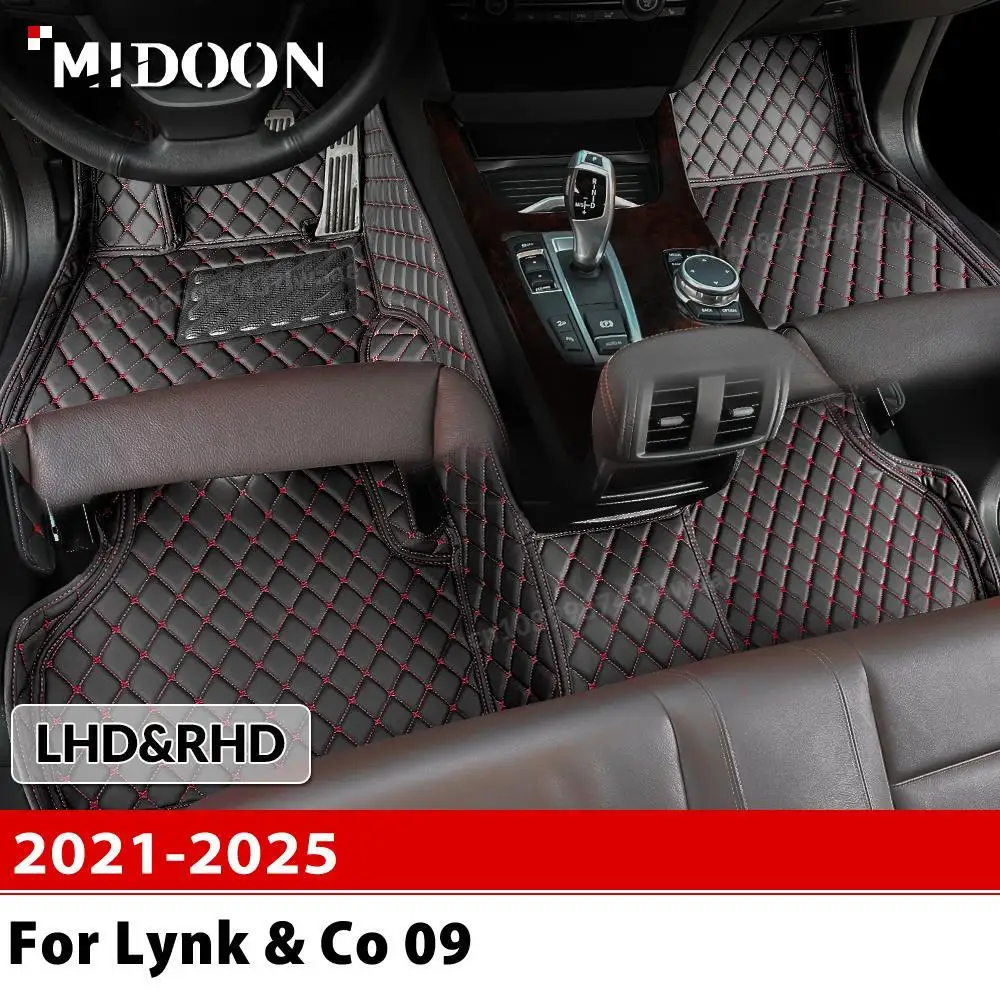 

For Lynk & Co 09 5/6/7 Seats 2021-2025 2024 2023 2022 Custom Car Floor Mats Automobile Carpet Cover Interior Accessories