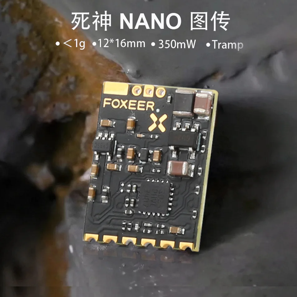 VoidFly Foxeer Reaper Nano 5 8G FPV Transmitter 350mW 72CH 1g VTX Adjustable Power Anti Interference For RC Drones