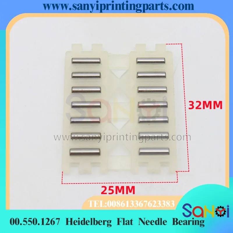 2 Piece 00.550.1267 Heidelberg Flat Needle Bearing 32x25MM For Printing Machine Parts