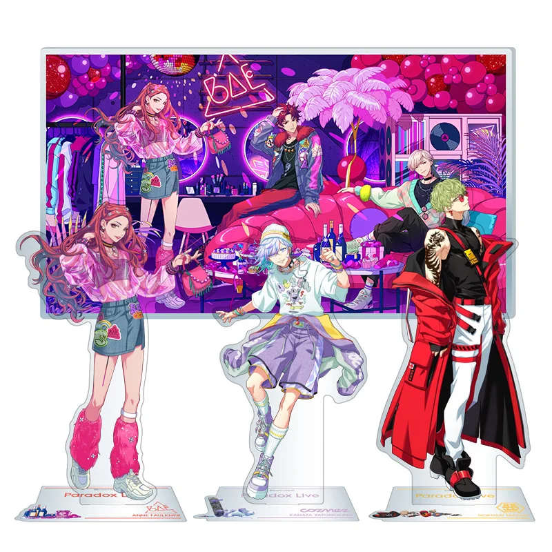 Anime Paradox Live PL3 Sugasano Allen Yeon Hajun Anne Faulkner Anniversary Concert Theme Acrylic Stand Figure Model Toy