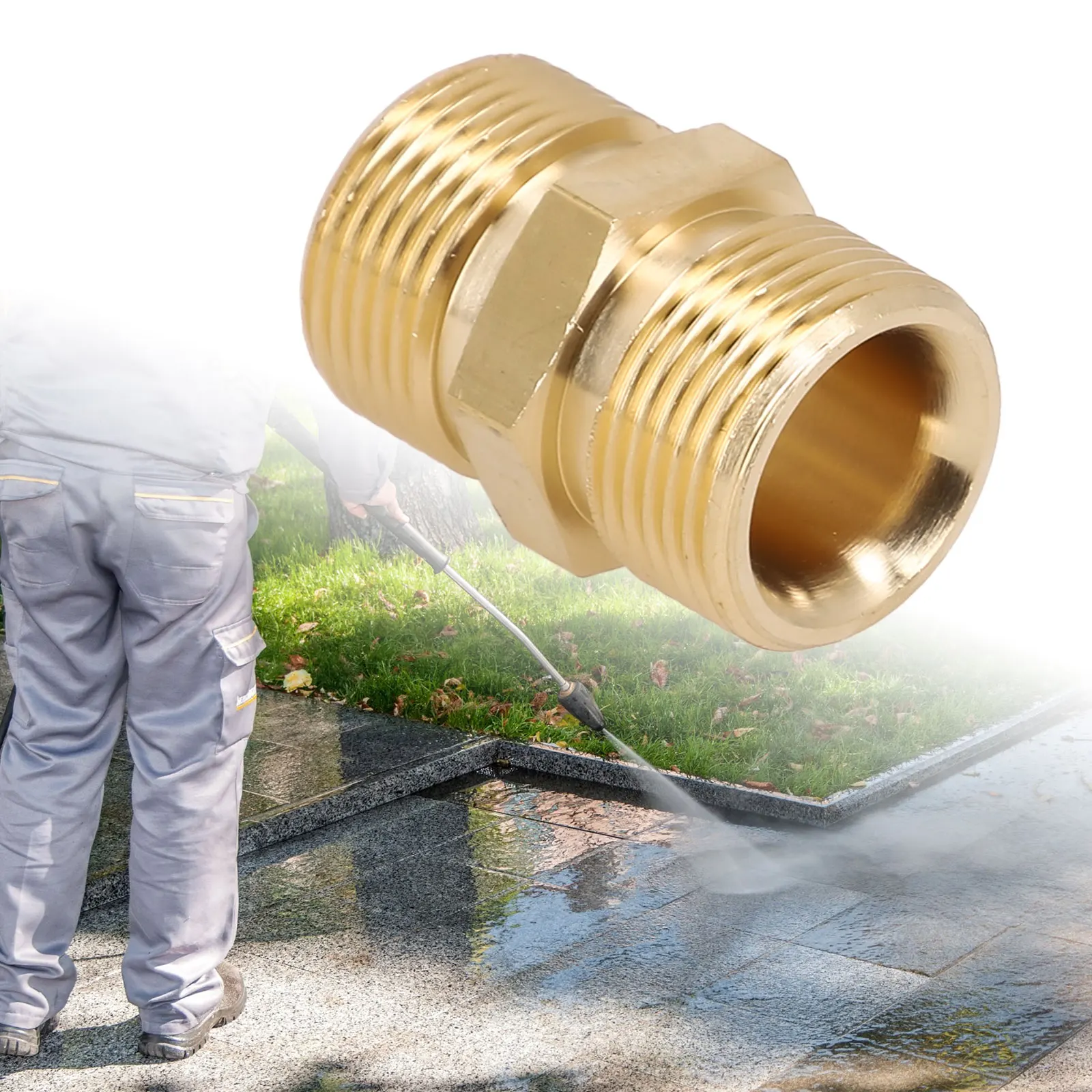 1 Pcs High Pressure Washer Hose Extension Connector M22 14 Mm To 15 Mm Male Thread Female Garden Tool Accessories