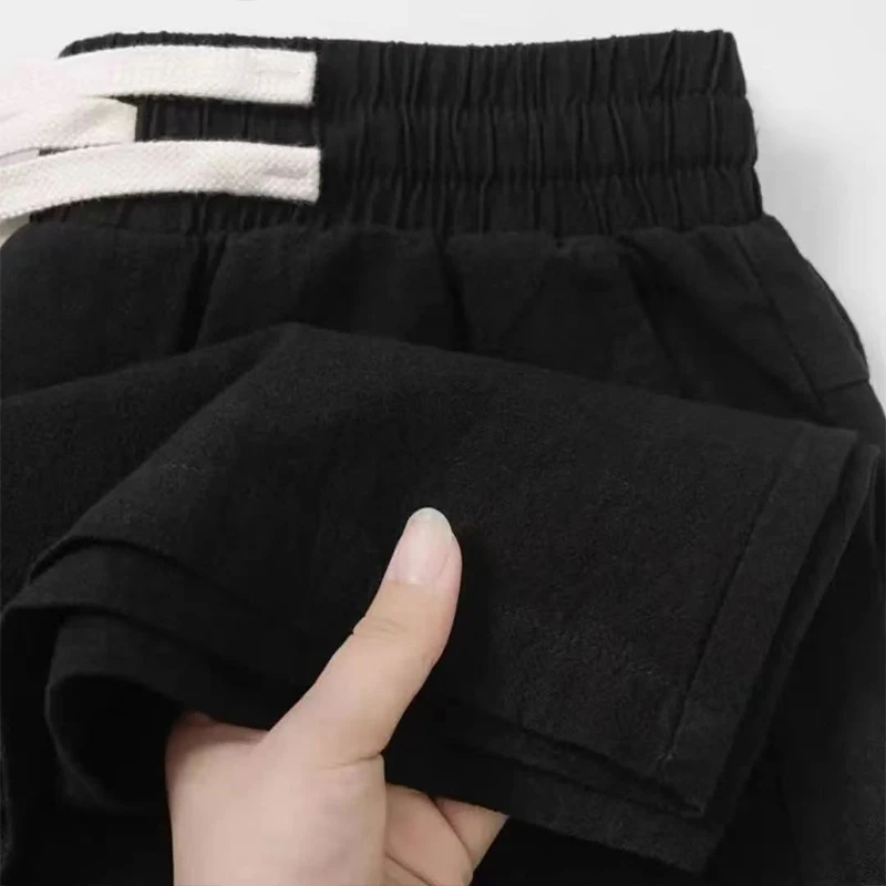 High-End Linnen Broek Voor Mannen Zomer Nieuwe Sle Dunne Katoenen Linnen Casual Rechte Pijpen Lange Broek Grote Maat losse Fit Ademend