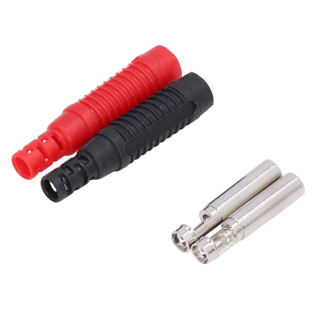 5 Sets PA Insulated Banana Plug Copper 30Vac‑60Vdc Lantern Banana Plug Insulated Safety Shrouded 4mm Solder Cable Adapters