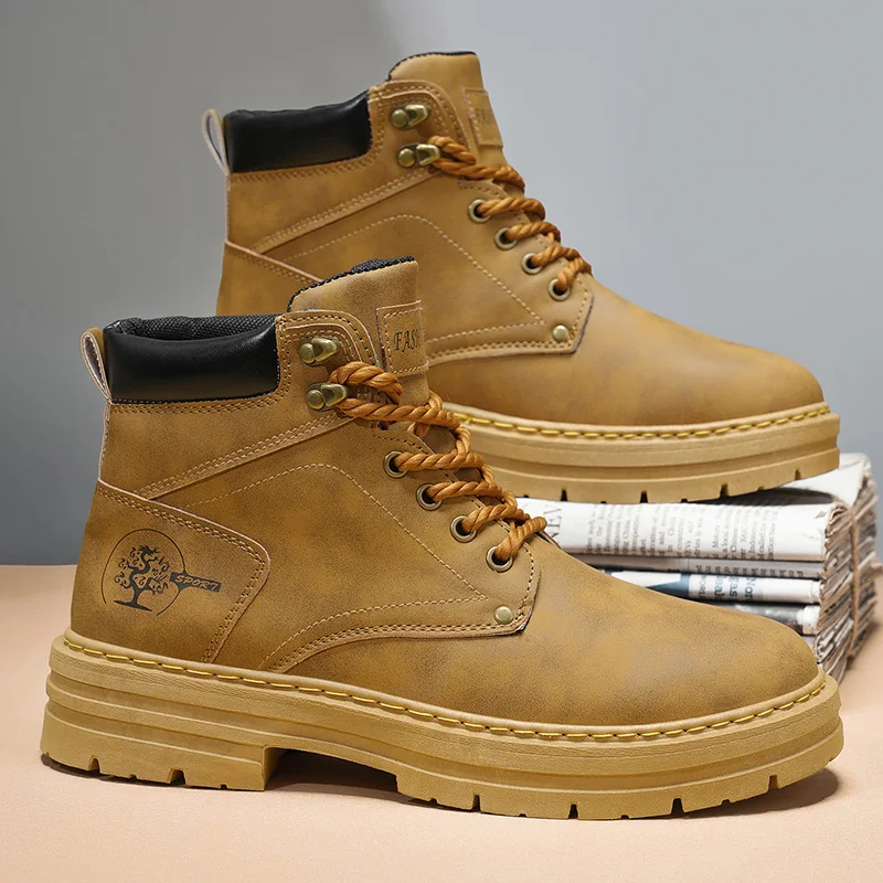 2025 جديد وصول أحذية الرجال النمط البريطاني ملابس العمل أحذية عادية شعبية الرجال عالية الجودة كل مباراة أحذية رجالي