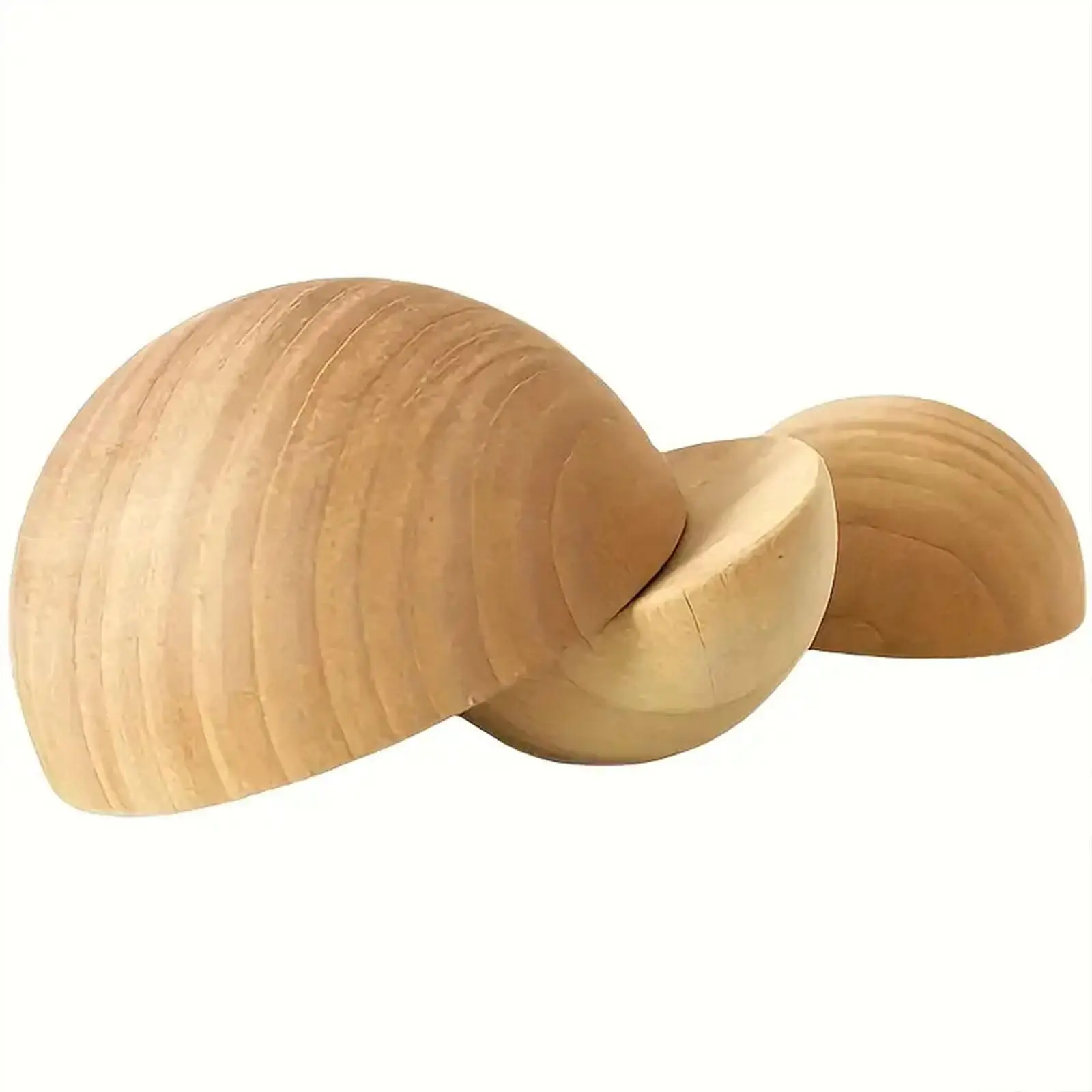 Unfinished Wooden Half Ball Stair Post Cap Decorative Solid Wood Sphere for Furniture Crafting and Home Decor