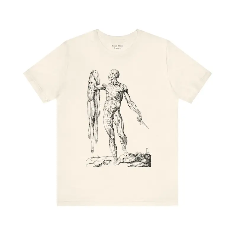 The Skinless Man - Andreas Vesalius Horror Anatomy Tee