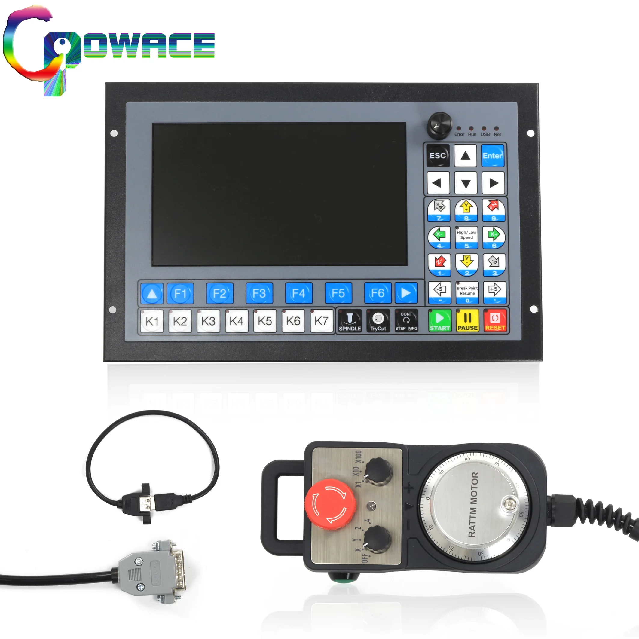 DDCS Expert PLC 4 /5 Axis  off-line Motion controller with handwheel for CNC Router Engraving Milling Machine