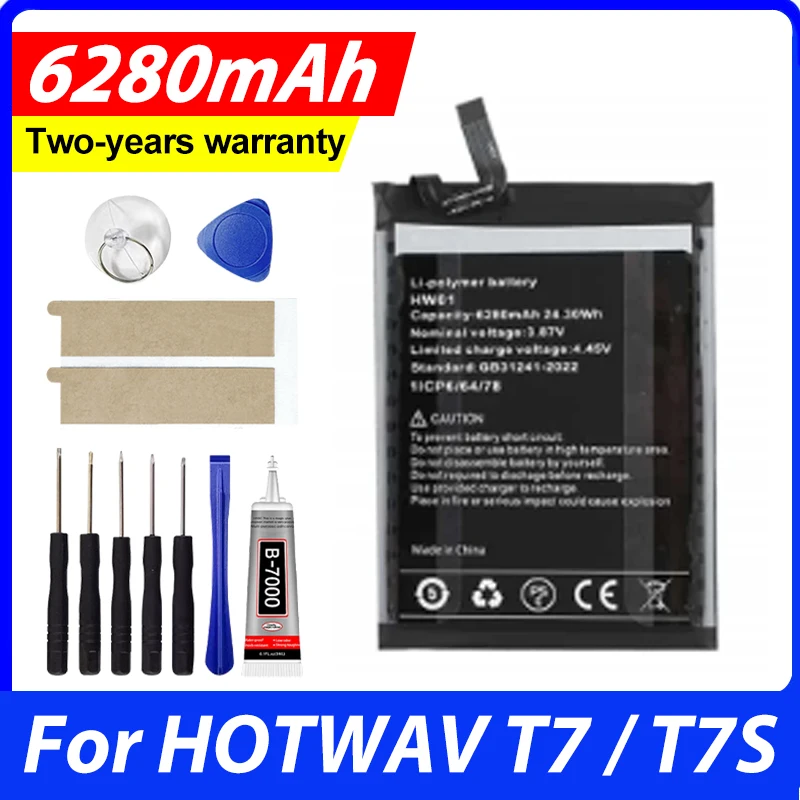 NEW For HOTWAV Cyber 13 Pro/HOTWAV T7 Battery 10800mAh Mobile Phone Replacement Backup Batteria Batterie With Tools