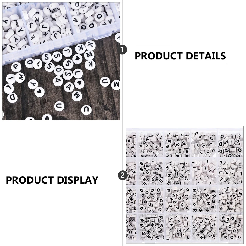 

Alphabetical Bead Set Bracelet Making Beads Letter DIY Bracelets Acrylic Accessories Jewelry