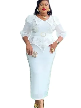 2023 elegante afrikanische Kleider für Frauen Afrika Kleidung Plus Größe Hochzeit Party Lange Weihnachten Kleid Dashiki Ankara Outfits Robe