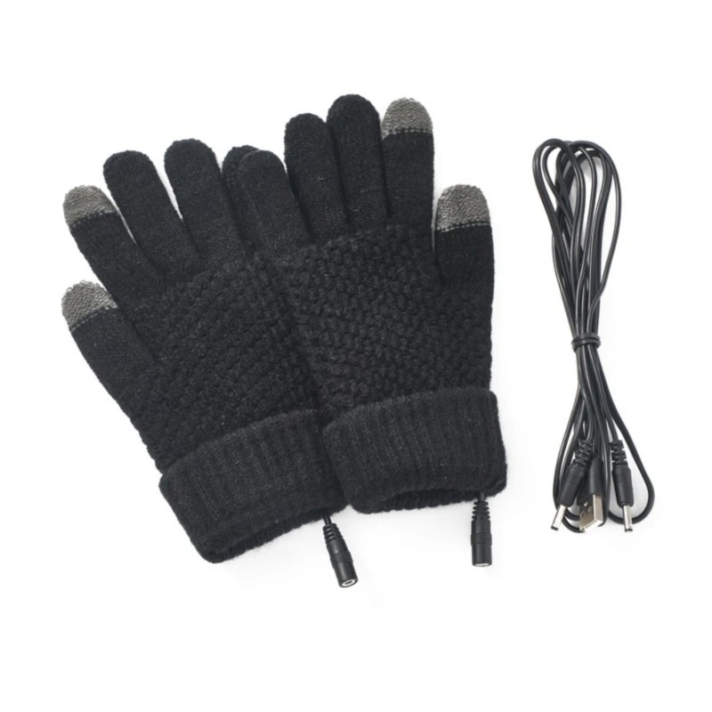 Winter USB Heated Gloves with Touchscreens Capability Soft Comfortable Easy to Clean Suitable for Indoor and Use DropShipping