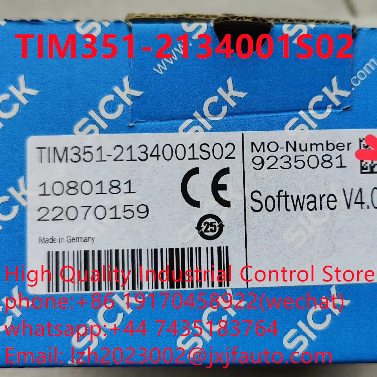 

LIDAR，TIM351-2134001S02 order number:1080181， Contact customer service to place an order