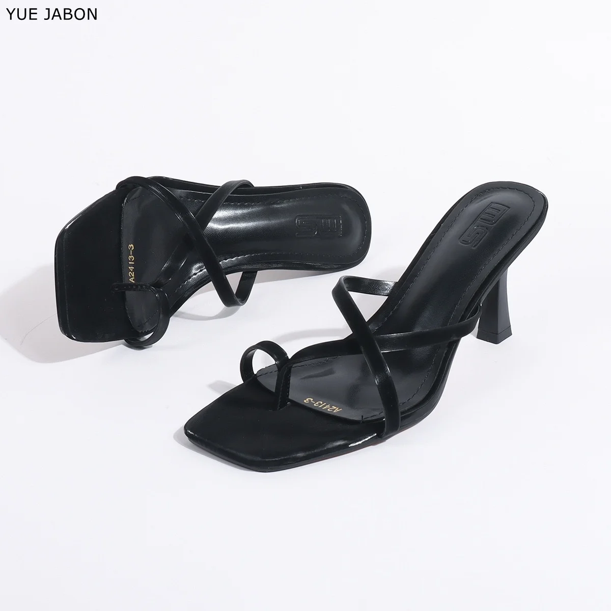 Summer Women's Sandals Elegant Women High Heels Fashion High Quality Clip Toe Middle Heel Slippers Brand Designer Women Pumps