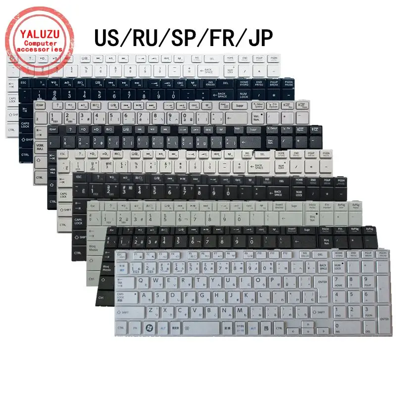 US/RU/SP/FR/JP NEW English Laptop Keyboard For Toshiba Satellite C850 C855 C855D C870 C870D C875D