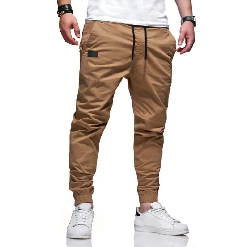 New Cargo Pants Men's Loose Straight Oversize Clothing Solid Grey Versatile Work Wear Black Joggers Cotton Casual Male Trousers