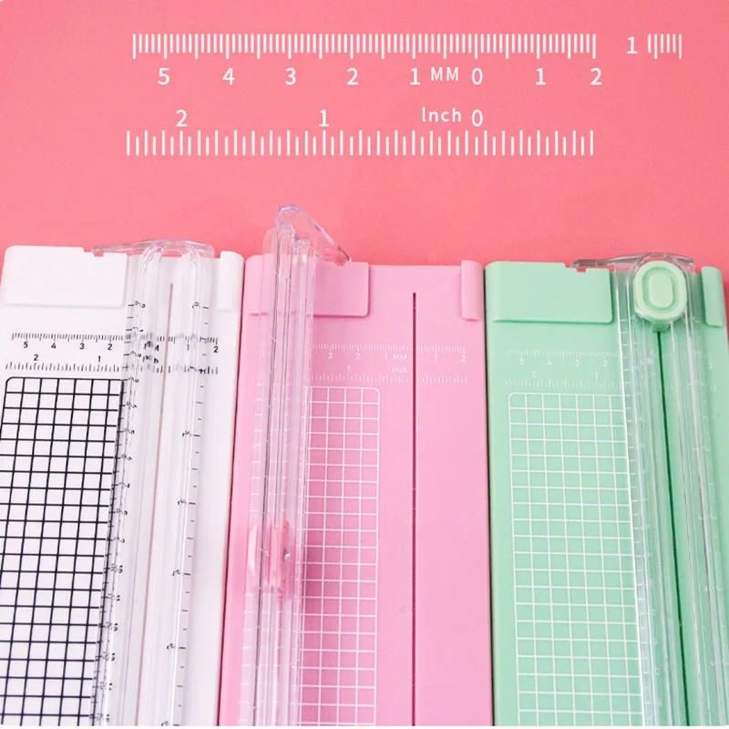 A4 Paper Trimmer with Security Safeguard & Side Ruler Portable Straight Edge Cutter for Scrapbooking Craft Paper, Photos, Label