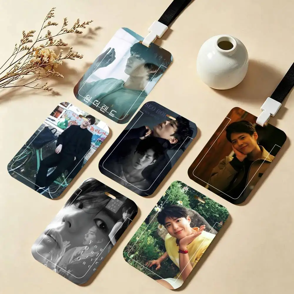 Park Bo Gum ID Card Holder Neck Strap Pendant Door Badge Holder Lanyards Keychain Work Credential Case Gift