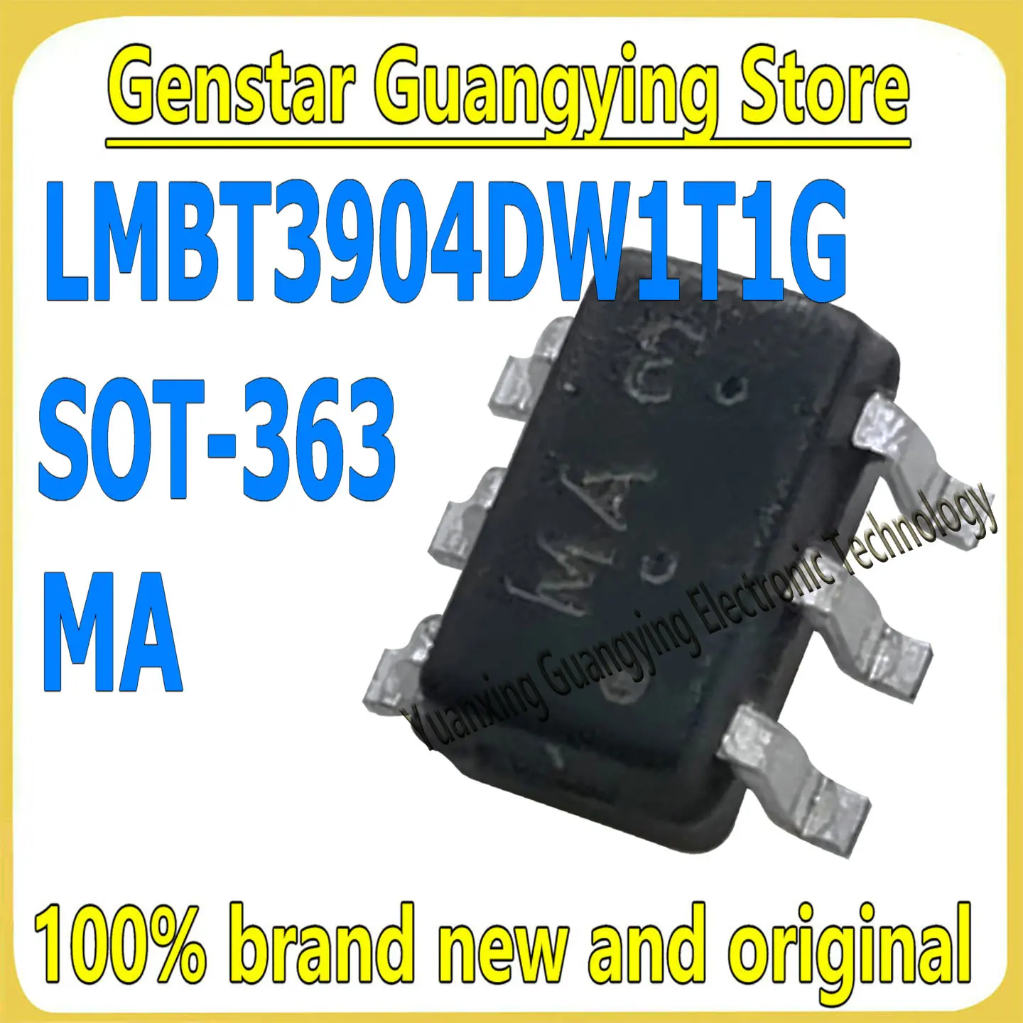 (50 pieces) LMBT3904DW1T1G LMBT3904DW1 LMBT3904 Marked: MA SOT-363 40V 200mA NPN transistor 100% brand new