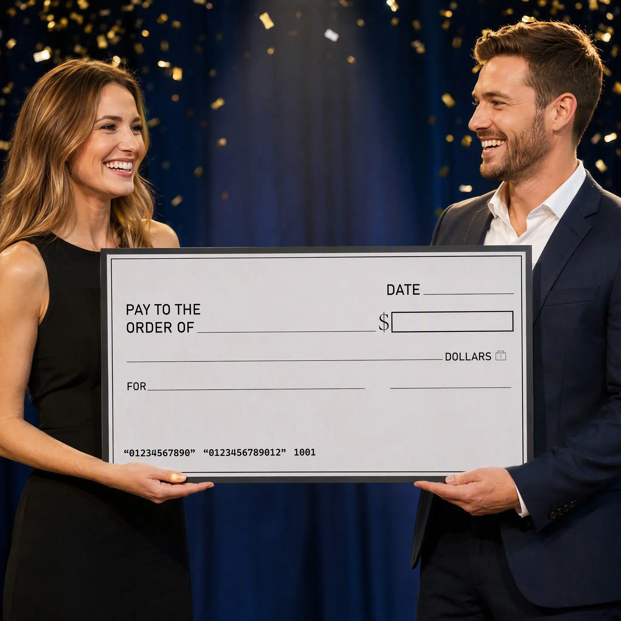 Big Jumbo Fake Check Oversized Dry Erase Board for Charity Fundraisers Donations Awards Presentations Giant Check