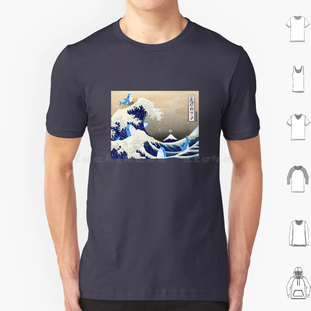Camiseta The Great Brucie Wave Off (Blahaj/Shark Edition) 6xl, camiseta fresca de algodón, The Great Wave Blahaj Shark Shark Jawsome
