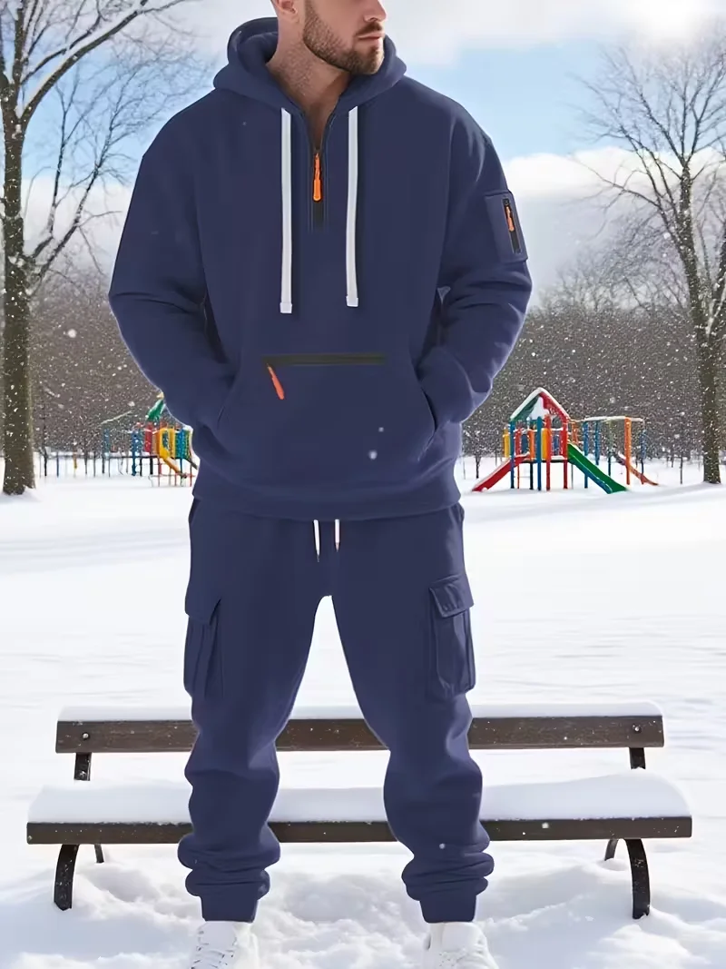 High Quality Men Tracksuit Casual Jogging Men Versatile Sweatshirts Sweat Pants Fashion Comfort Daily Sports Simple Hoodie Set