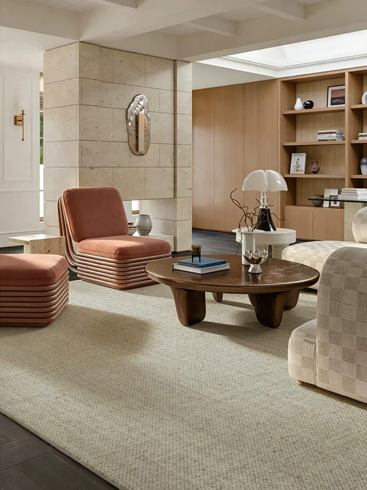 High-end Handmae Wool Thick Carpet Plain Color Large Office Hotel Floor Rug Home Bedroom Soft Thick Carpet Living Room Rug