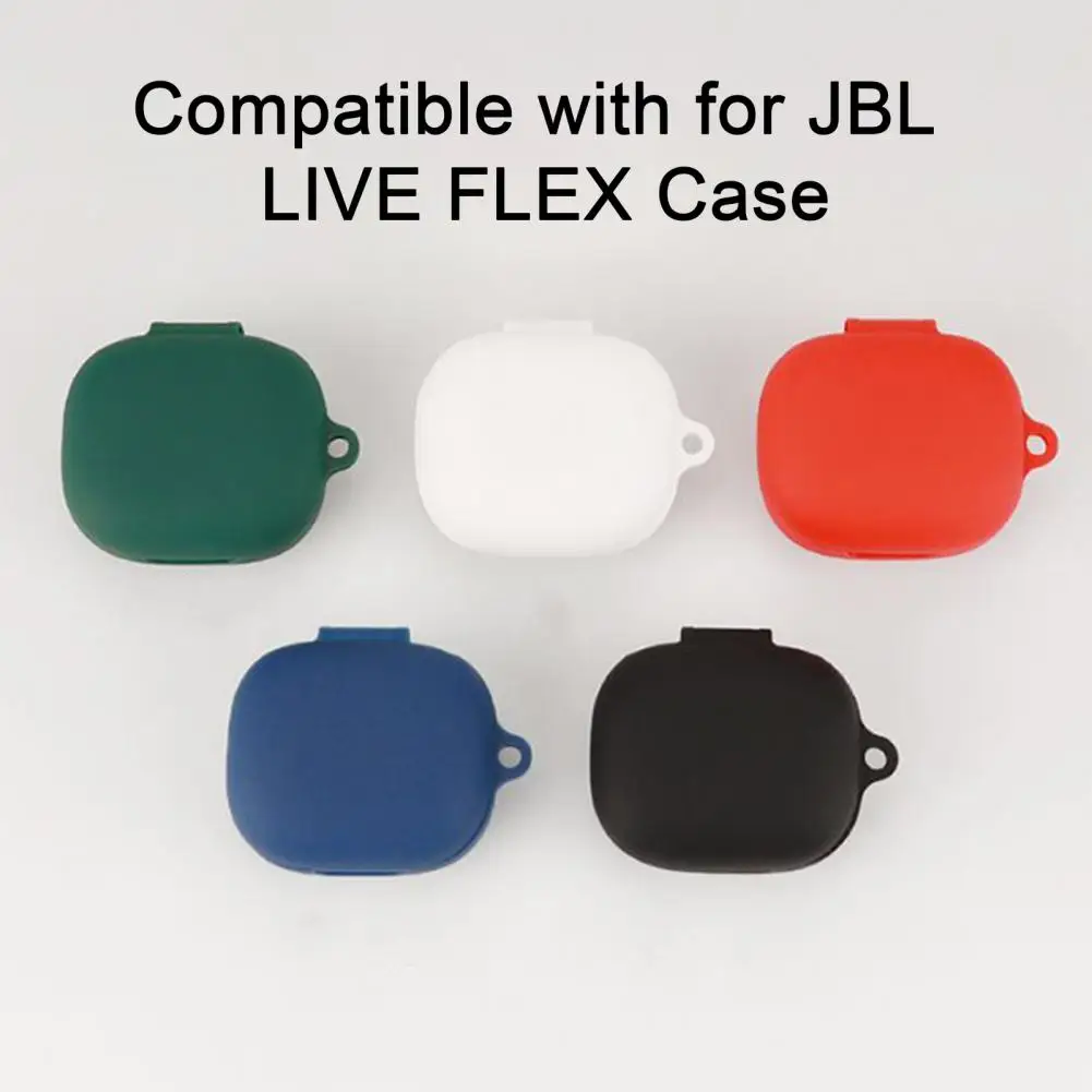 

Buckle Design Earphone Case Earphone Case Shockproof Silicone Earphone Case for Jbl Live Flex Anti-drop Travel Cover