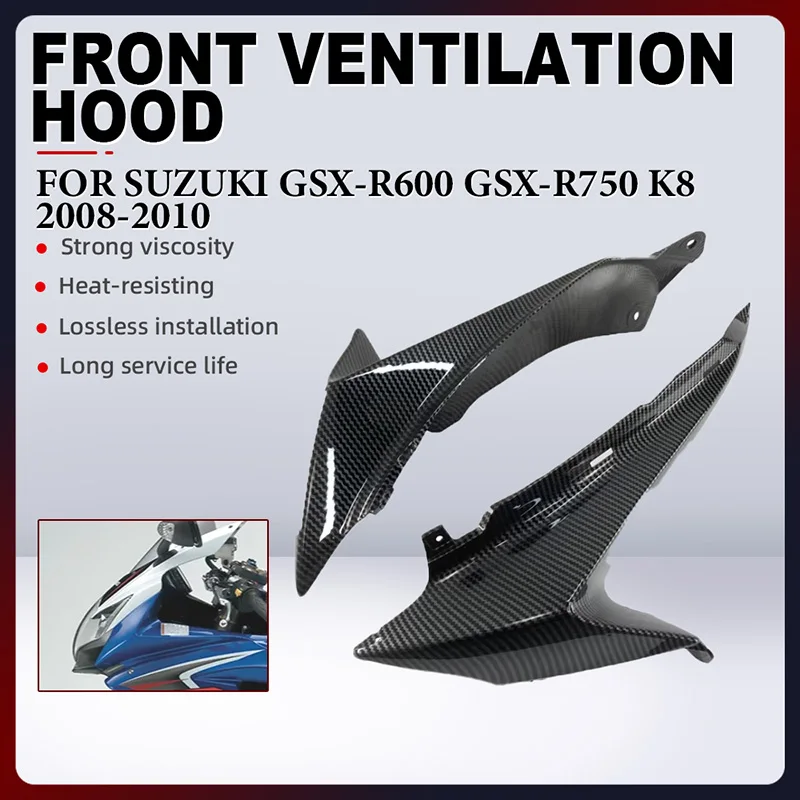 Motorcycle Front Ventilation Pipe Cover Fairing For Suzuki GSX-R600 GSXR600 GSX R750 GSX-R750 GSX R600 750 K8 2008 2009 2010